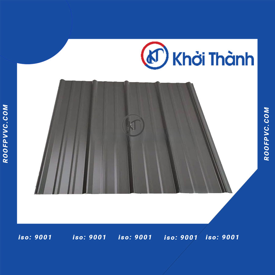 Plastic Roofing Sheets with 5 Mouse Gray Waves