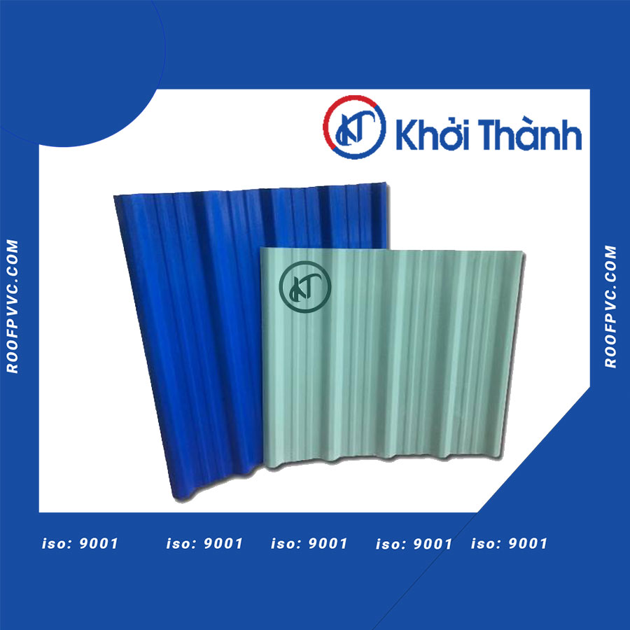 Jade Green Plastic Roofing Sheets with 5 Square Waves