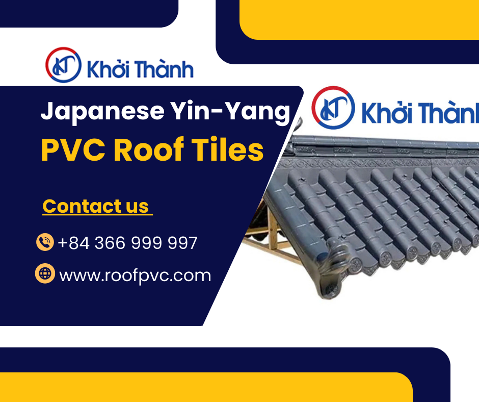 Japanese Yin-Yang PVC Roof Tiles: Beautiful, Durable, Lightweight, and Cost-Effective